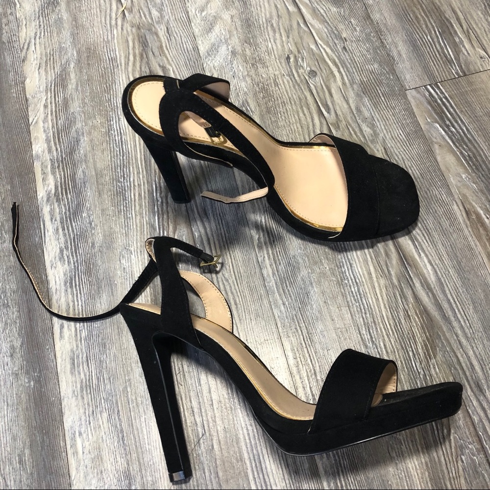 Black Strap Heels